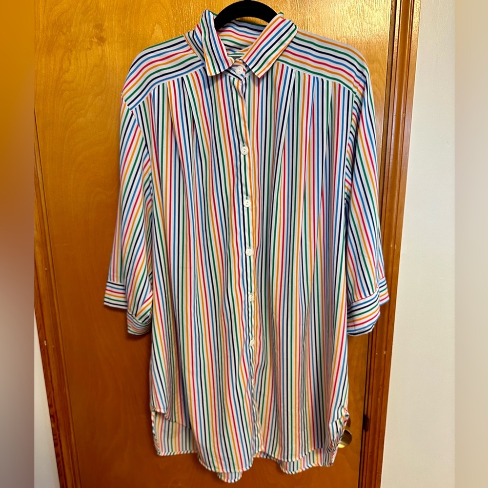 Vintage rainbow striped long top. MG brand plus size 2X 3X